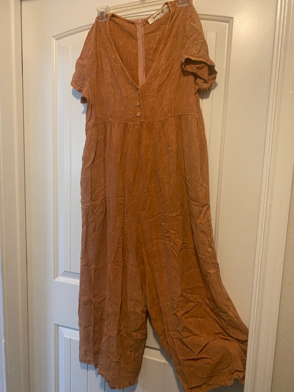 Three Bird Nest Rust Orange Jumpsuit Romper